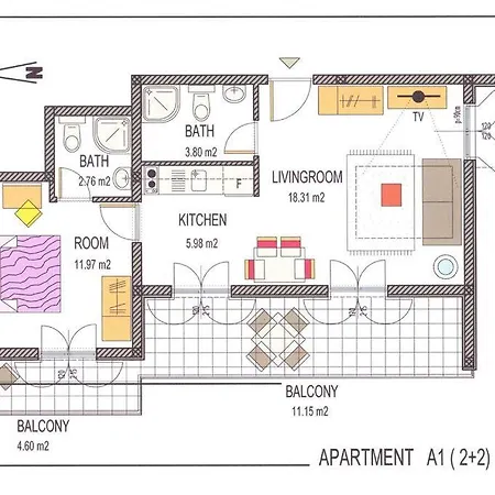 Komforan 2+2 Hvar Town