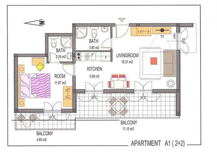 Komforan 2+2 Hvar Town